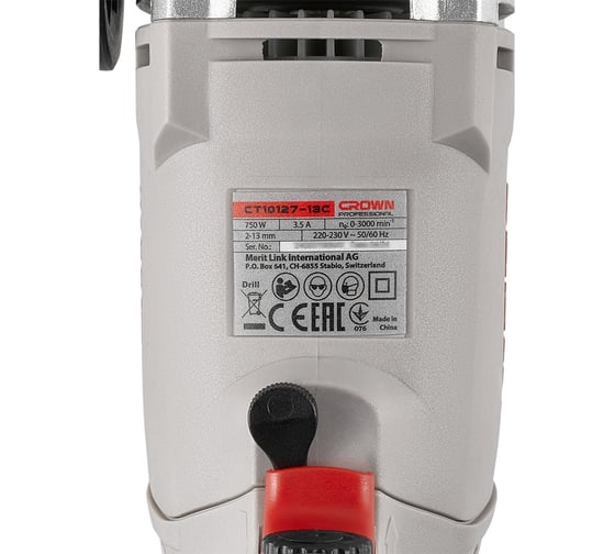 Безударная дрель Crown CT10127-13C, 750 Вт   детальное изображение - 6