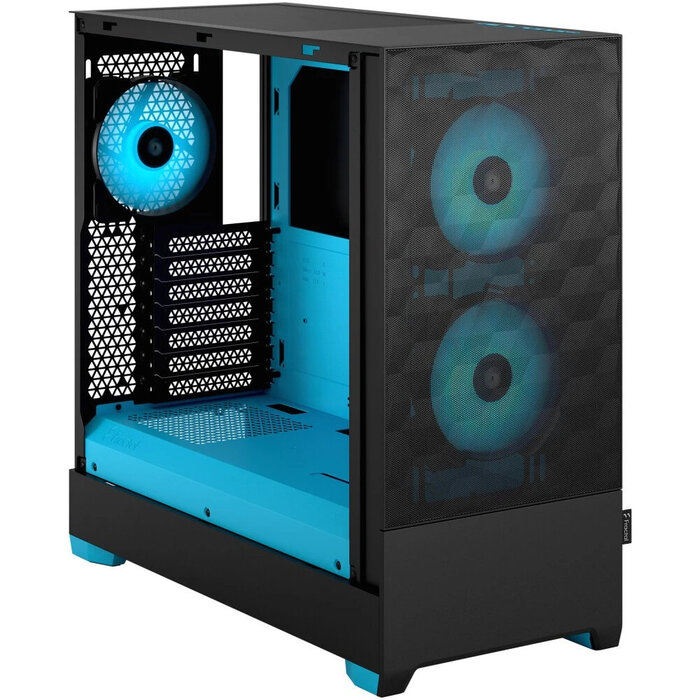 Корпус Fractal Design Pop Air RGB Cyan TG Clear Tint, Голубой №5