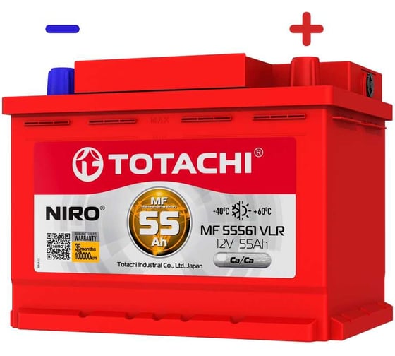Аккумулятор TOTACHI АКБ NIRO, Обратная полярность, 90055, 55 А*ч детальное изображение - 1