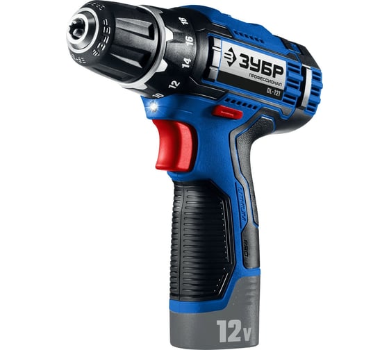 Дрель-шуруповерт ЗУБР Профессионал DL-121, 12 В, 40 Нм детальное изображение - 2
