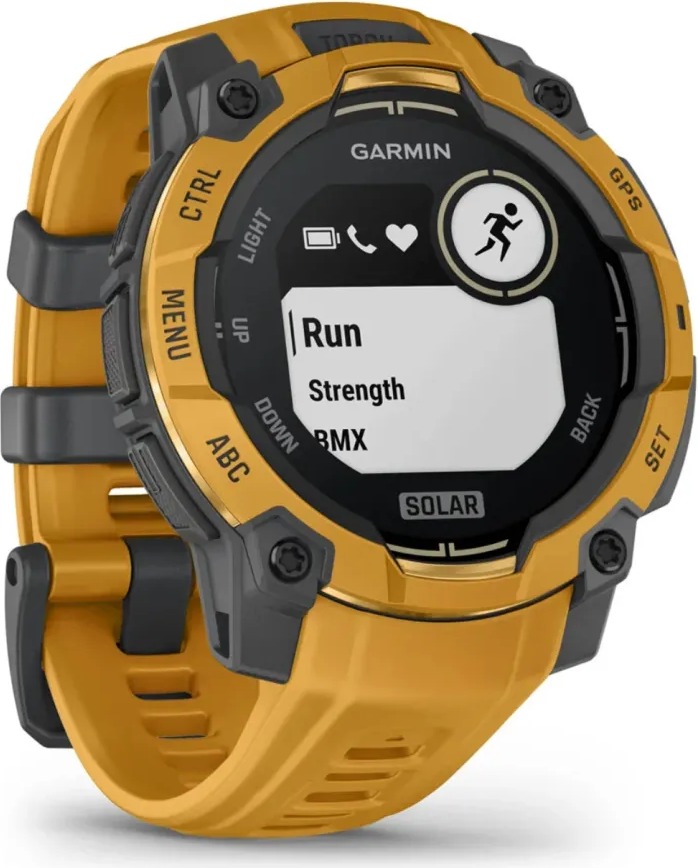 Смарт-часы Garmin Instinct 3 Solar Sunburst with Sunburst/Gray Silicone Limited edition, 45 мм, Оранжевый детальное изображение - 5