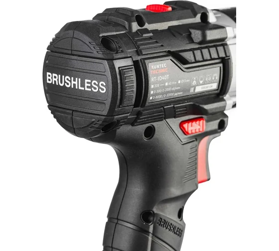 Аккумуляторная дрель-шуруповерт RUNTEC TECHNIC RT-ID40T, 18 В, 40 Нм, 2 А·ч детальное изображение - 3