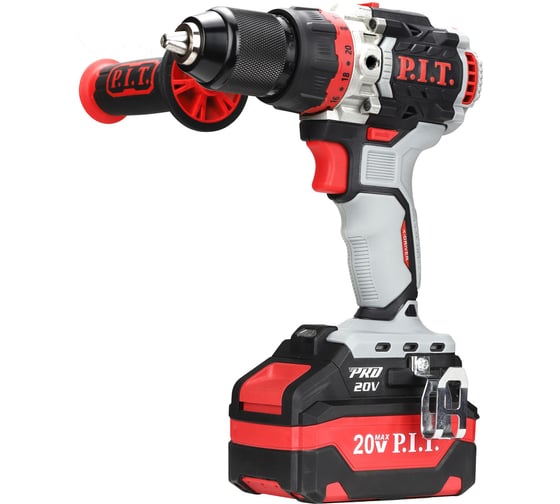 Дрель ударная аккум. бесщёточная P.I.T. X-DRIVER (20В, 75Нм, 13мм, 2ск, 1х4Ач, ЗУ,кейс) PSB20H-13D/3, 20 В детальное изображение - 1