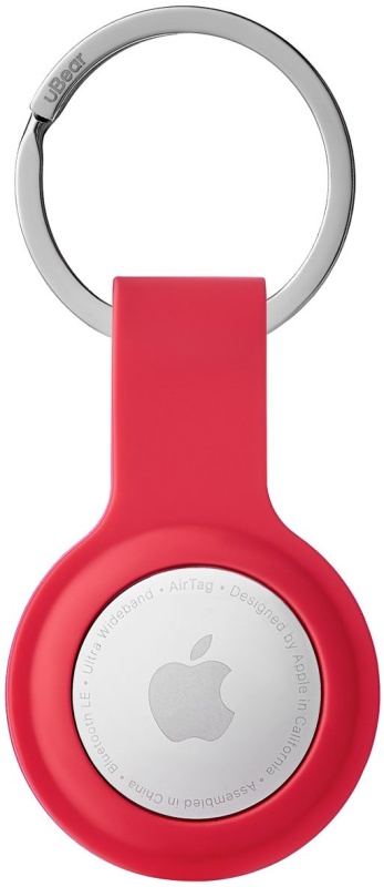 Чехол-брелок силиконовый uBear Touch Ring Case для AirTag, красный детальное изображение - 1