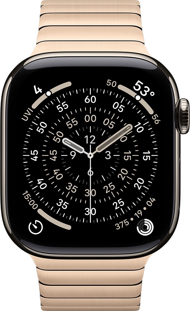 Умные часы Apple Watch Series 11 42 мм, Natural Titanium Case with Gold Link Bracelet, GPS + Cellular, Серебристый/Золотой детальное изображение - 2