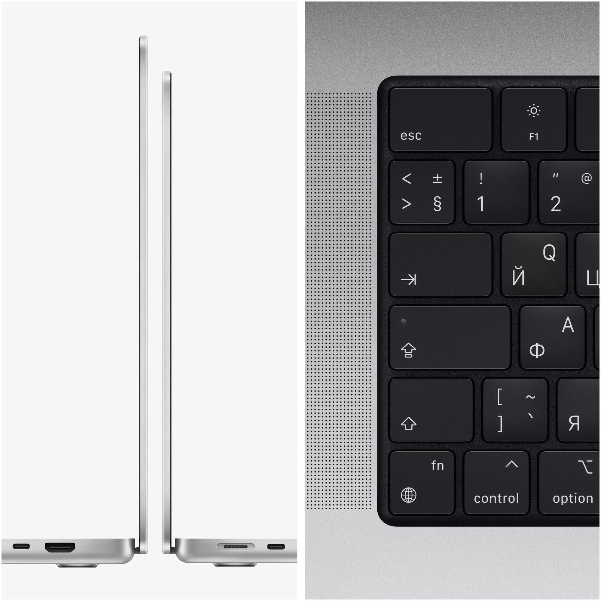 Ноутбук Apple MacBook Pro 14 2021, RAM 16 ГБ, Серебристый, SSD 512 ГБ, Apple graphics 14-core детальное изображение - 5