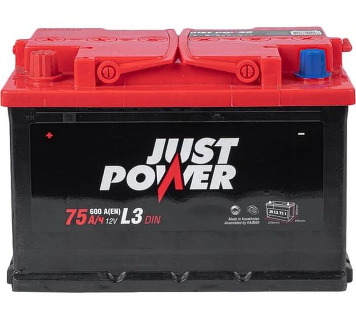 Аккумулятор JUST POWER L+ L3 EN, Прямая Поляроность, J0L3751, 75 А·ч №2
