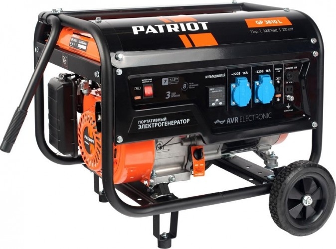 Генератор бензиновый PATRIOT GP 3810 L 474101545, 2.8 кВт, Черный детальное изображение - 1
