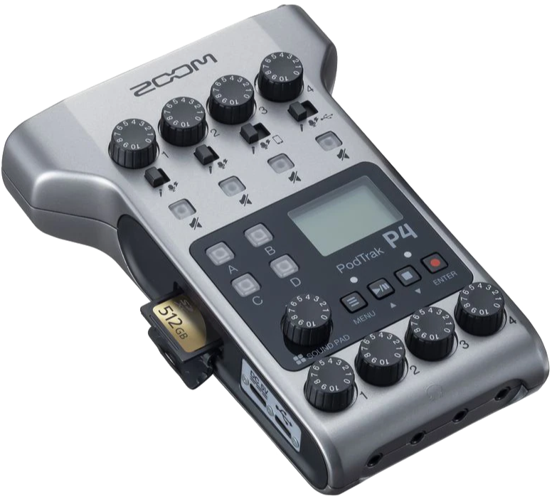 Рекордер Zoom PODTRAK P4, Серебряный детальное изображение - 2