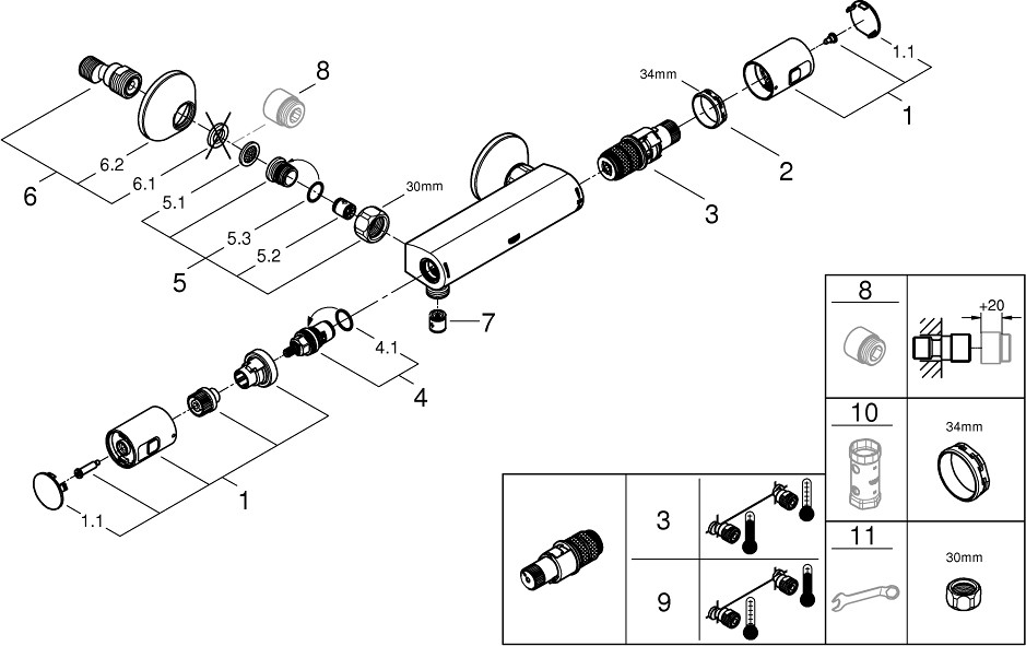Смеситель Grohe Precision Start 34594000 детальное изображение - 4