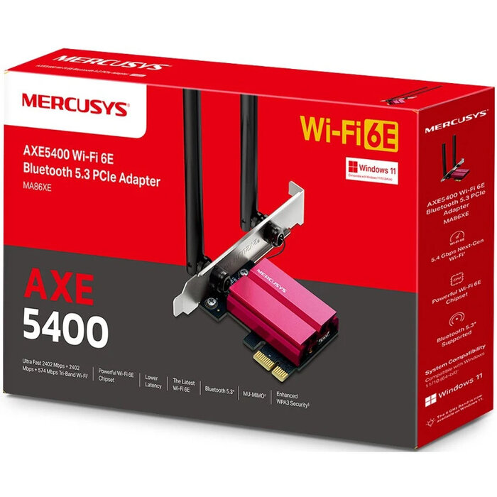 Wi-Fi адаптер Mercusys MA86XE, Wi-Fi 6 + Bluetooth 5.3, Черный №2