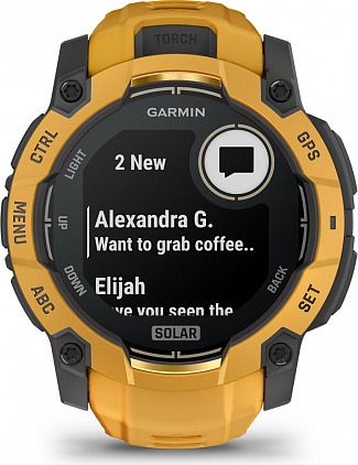 Смарт-часы Garmin Instinct 3 Solar Sunburst with Sunburst/Gray Silicone Limited edition, 50 мм, Оранжевый детальное изображение - 5