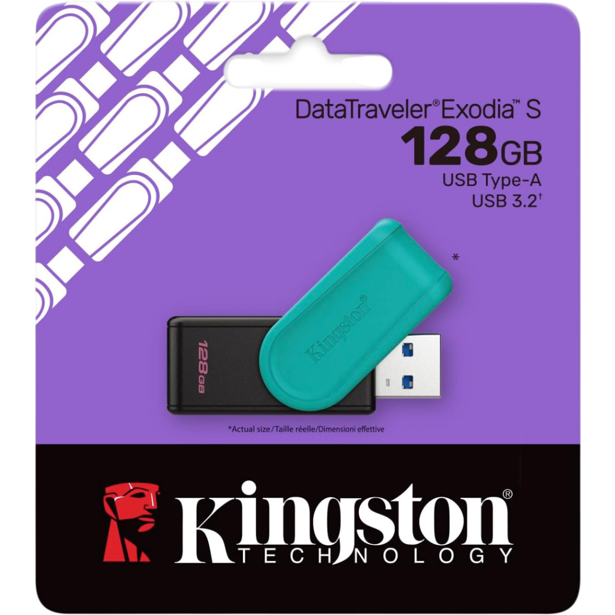 USB Flash накопитель Kingston DataTraveler Exodia S/Turquoise (DTXS/128 ГБ) 128 ГБ, зеленый детальное изображение - 3