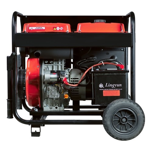 Генератор дизельный с воздушным охлаждением FUBAG DS 9500 DA ES 646239, открытый, 7 кВт, Красный детальное изображение - 4