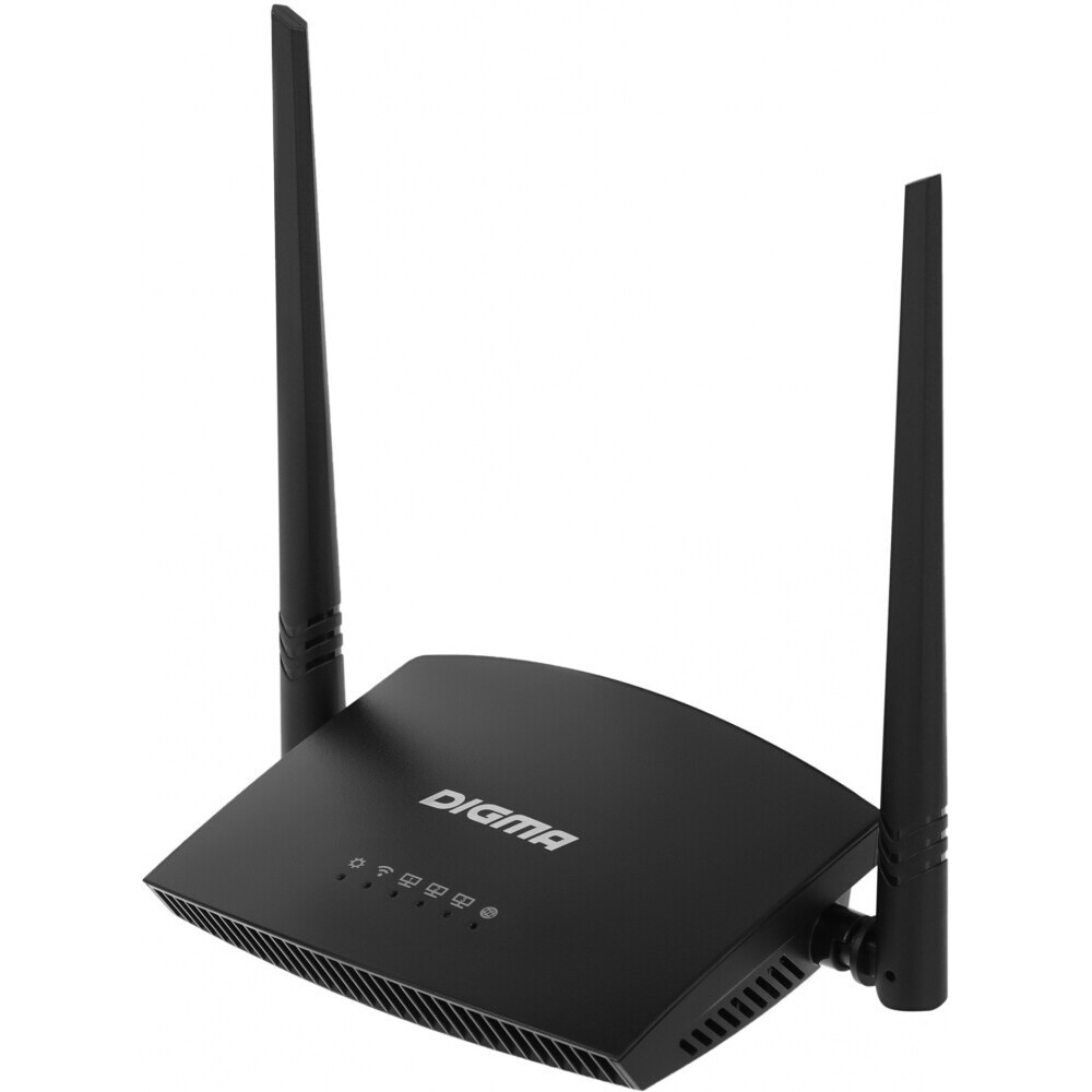 Wi-Fi маршрутизатор (роутер) Digma DWRN301, Черный детальное изображение - 3