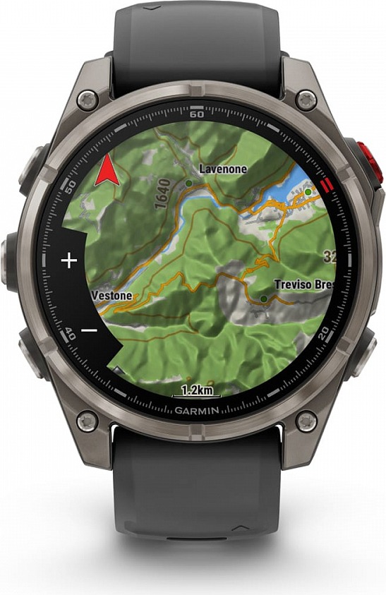 Смарт-часы Garmin fenix 8 Pro AMOLED, 47 мм, серебристо-серый, графитово-черный силиконовый ремешок детальное изображение - 4