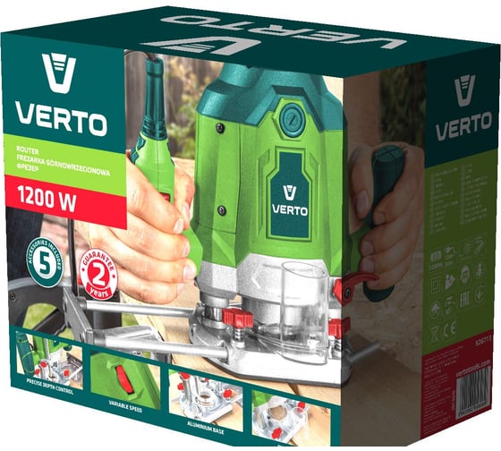 Фрезер VERTO 52G713, 1200 Вт, Черный детальное изображение - 7
