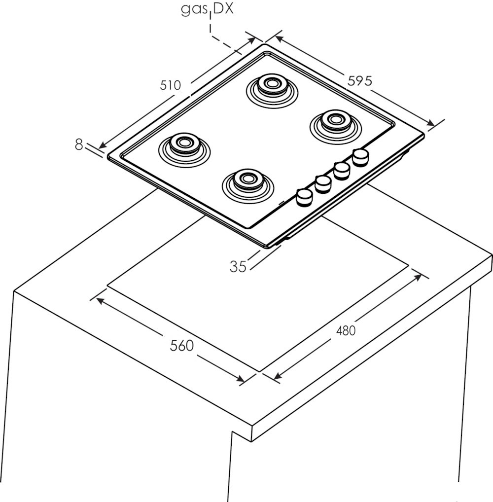 Варочная поверхность Candy CHW 60 LX, Нержавейка детальное изображение - 7