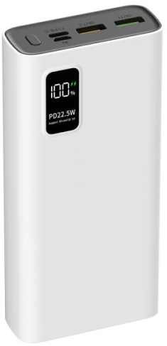 Внешний аккумулятор PERO PB06 (PB06BL), 20000 мАч, Черный детальное изображение - 1