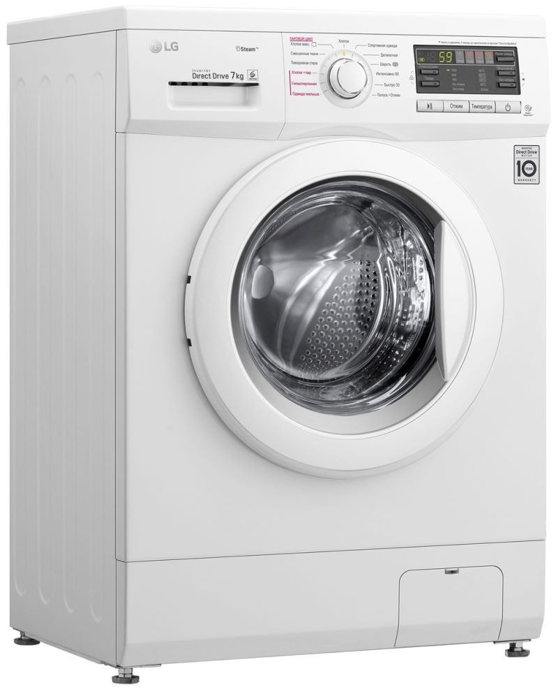Стиральная машина LG F1296HDS0, Белый детальное изображение - 7