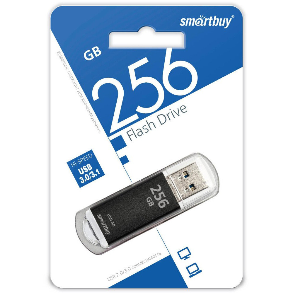 USB Flash накопитель SmartBuy V-Cut (SB256 ГБVC-K3) 256 ГБ, черный детальное изображение - 3