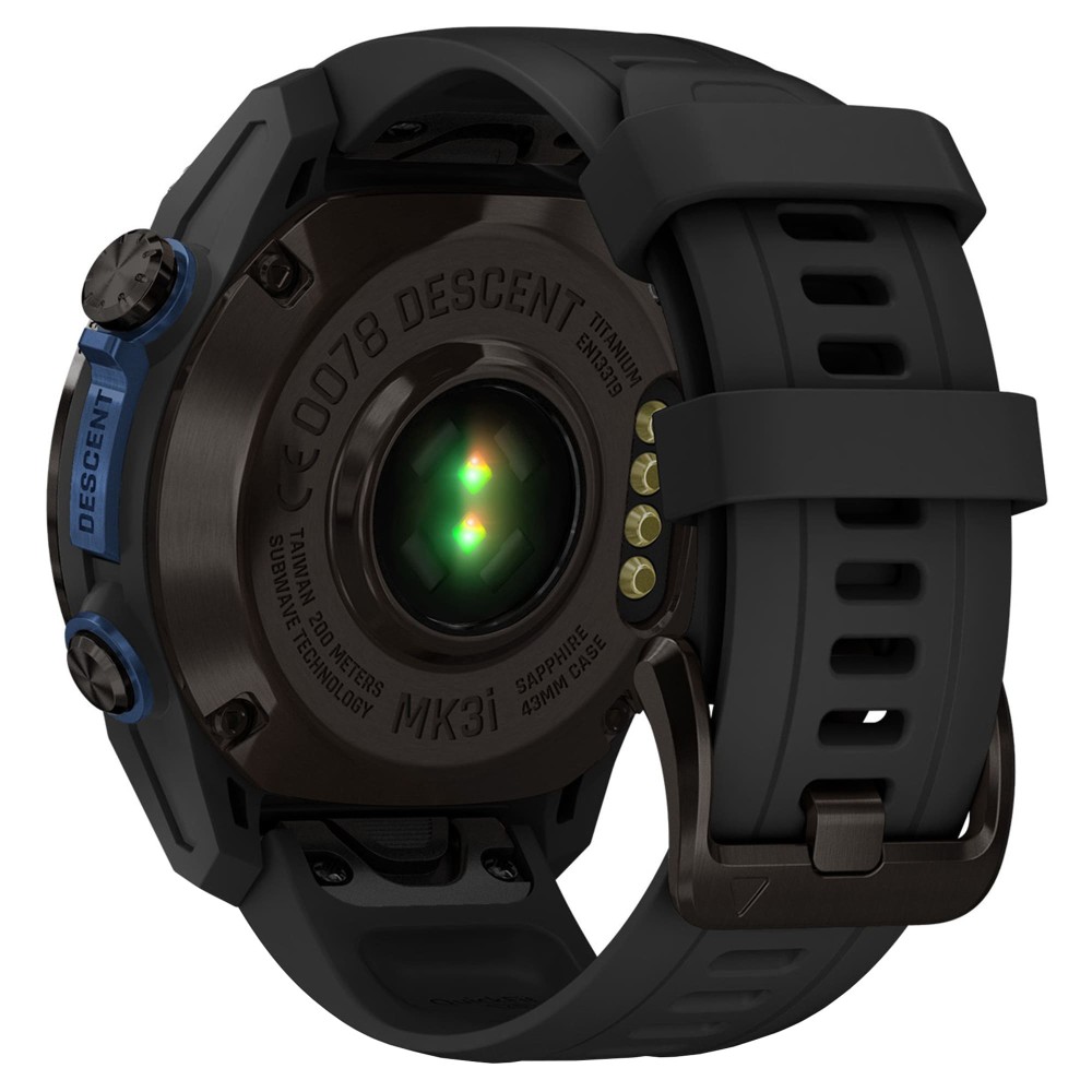 Смарт-часы Garmin Descent Mk3i, 43 мм, Carbon Gray DLC Titanium / Black Silicone Band, Черный детальное изображение - 8