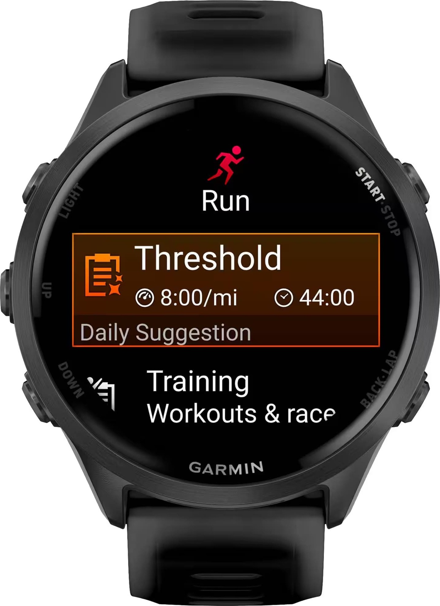 Умные часы Garmin Forerunner 570 47 мм, Шиферно-серый, алюминиевый безель, черный ремешок детальное изображение - 5