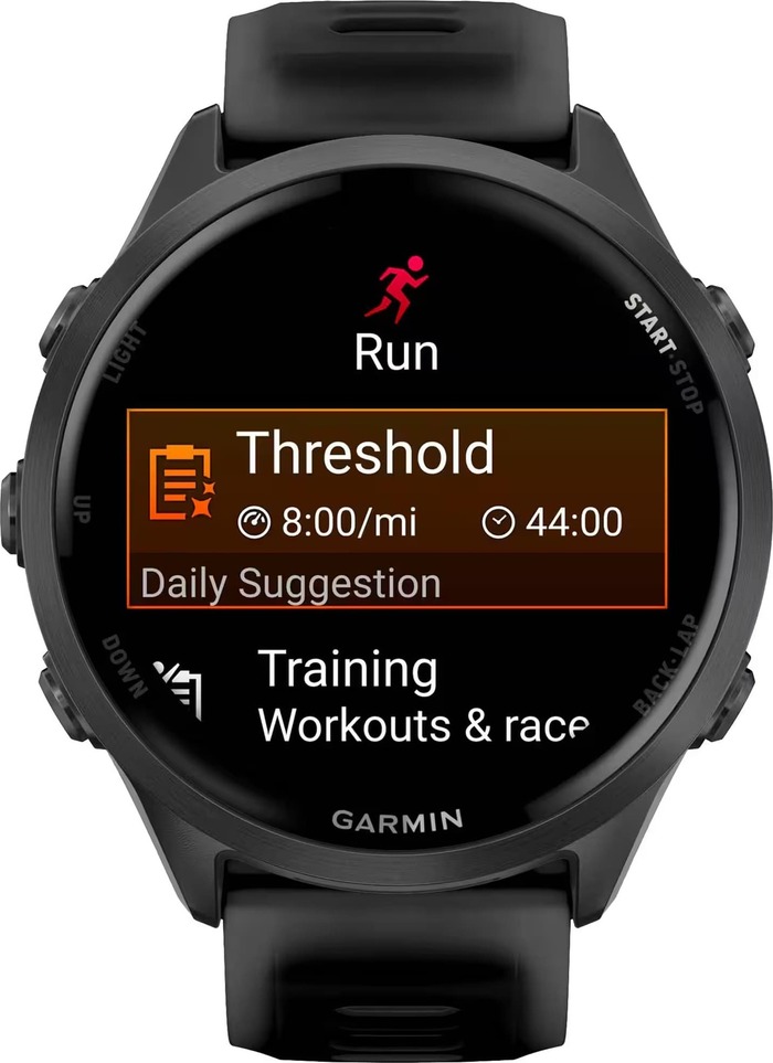 Умные часы Garmin Forerunner 570 47 мм, Шиферно-серый, алюминиевый безель, черный ремешок №5
