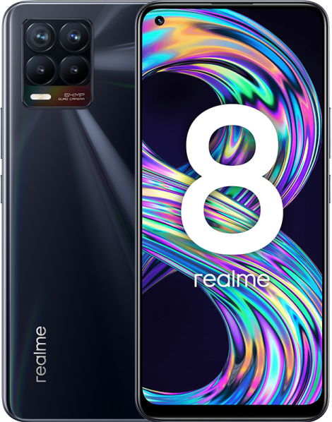 Смартфон Realme 8 128 ГБ, RAM 4 ГБ, Черный, Dual nano SIM детальное изображение - 1