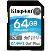 Карта памяти Kingston Canvas Go! Plus SD (SDG3/64GB), 64 Гб вариант - 1