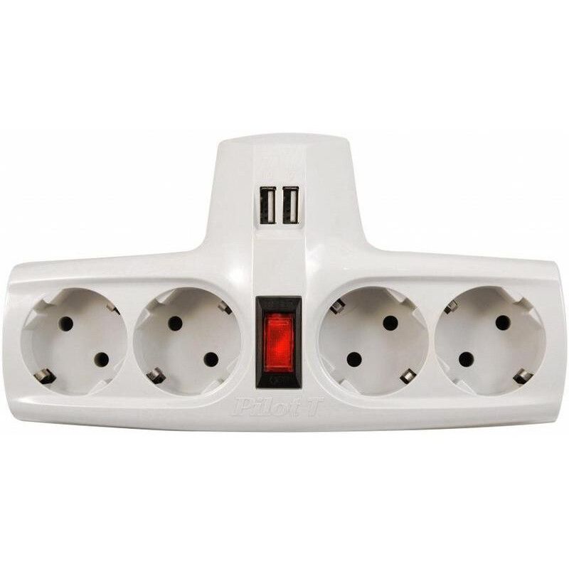 Сетевой фильтр Pilot T USB, бежевый детальное изображение - 2