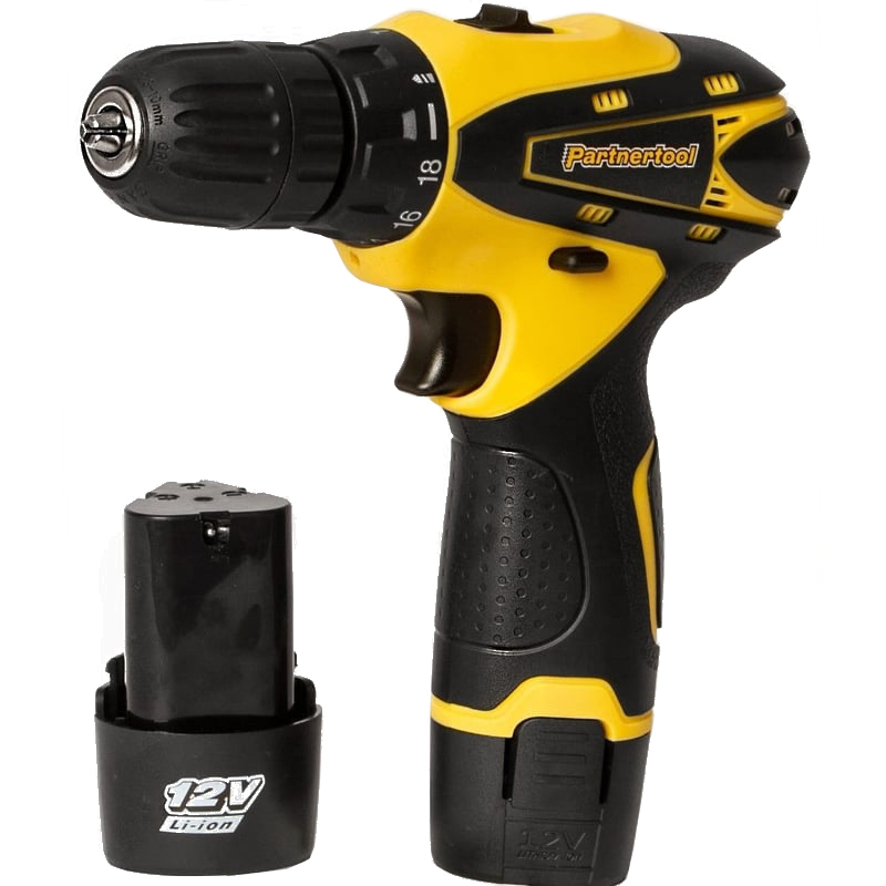 Аккумуляторная дрель-шуруповерт PARTNERTOOL PCD-12, 12 В, 28 Нм, 2 А·ч  детальное изображение - 1