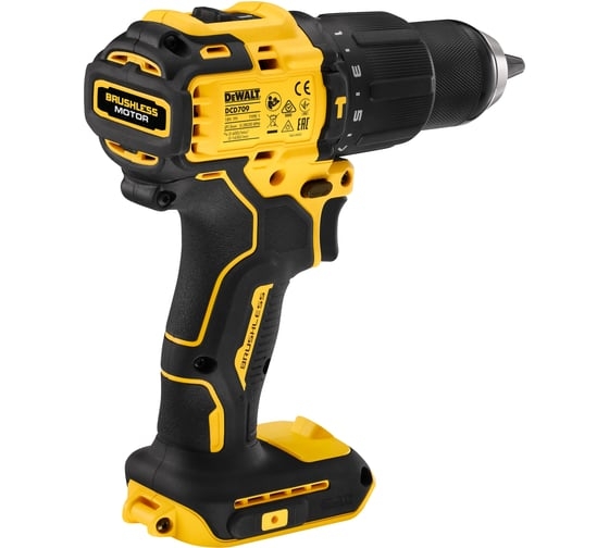 Аккумуляторная ударная дрель-шуруповерт DeWALT DCD709D2T-QW, 18 В, 65 Нм, 2 А·ч детальное изображение - 3