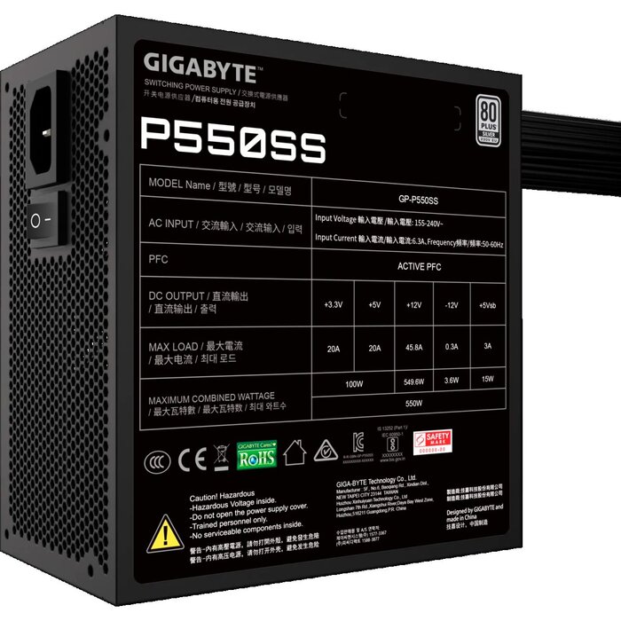 Блок питания Gigabyte GP-P550SS, 550 Вт №6