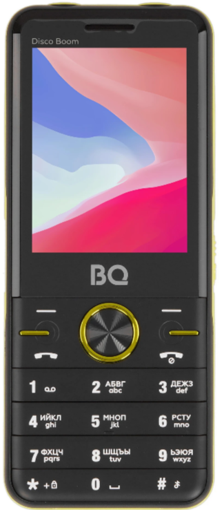 Мобильный телефон BQ 2842 Disco Boom, 32 Мб, Черный/Желтый, Dual mini-SIM детальное изображение - 1