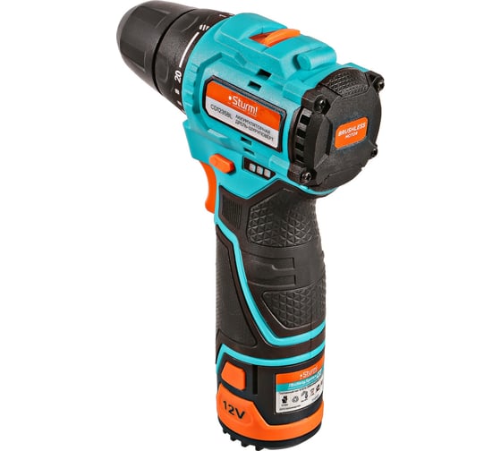 Аккумуляторный шуруповерт Sturm 1BatterySystem12V CD1235BL, 12 В, 35 Нм, 2 А·ч детальное изображение - 6