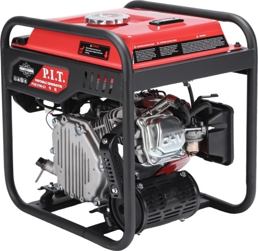 Генератор бензиновый P.I.T. PGE3700-G1, 3.5 кВт, Красный детальное изображение - 1