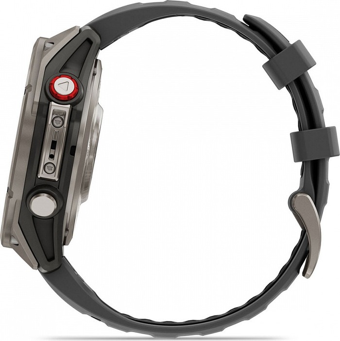 Смарт-часы Garmin Fenix 8 Pro AMOLED, 51 мм, серебристо-серый, графитово-черный силиконовый ремешок №4