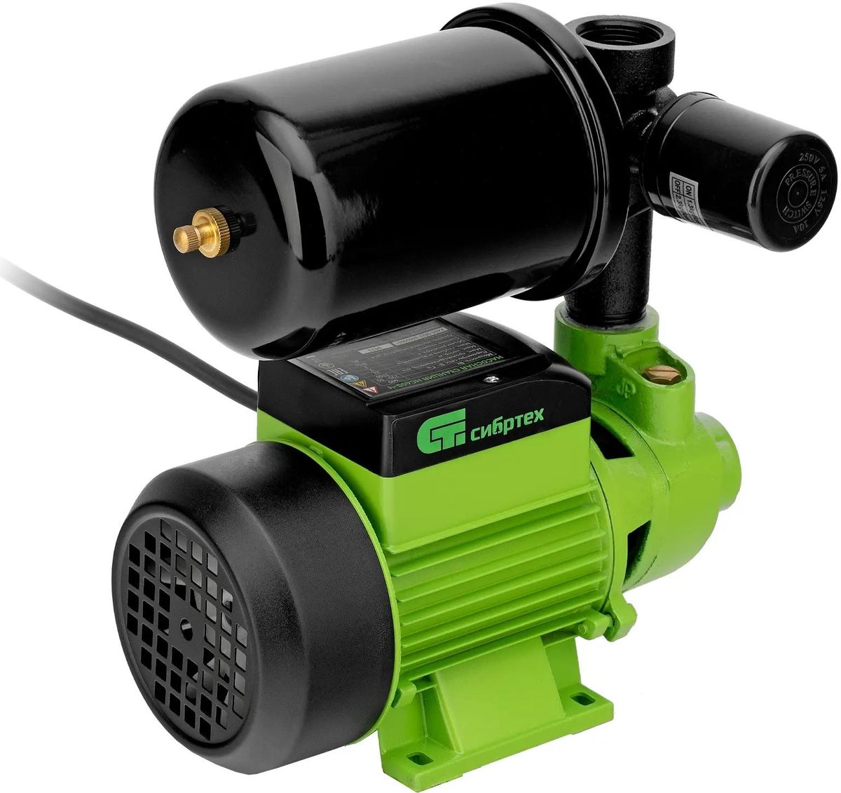 Насос Сибртех НС400-Ч 97246, 35 л/мин, 25 мм, напор 32 м, d=25 мм, 400 Вт, Зеленый детальное изображение - 1