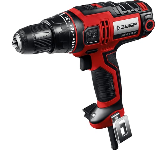 Сетевая дрель-шуруповерт ЗУБР ДШ-М3-500-2 К, 220 В, 45 Нм, 500 Вт детальное изображение - 3