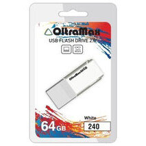 USB Flash накопитель OltraMax 240 64 ГБ, белый детальное изображение - 1