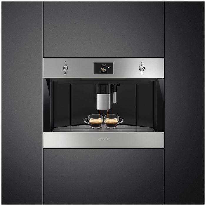 Встраиваемая автоматическая кофемашина Smeg CMS4303XRU, Серебристый №2