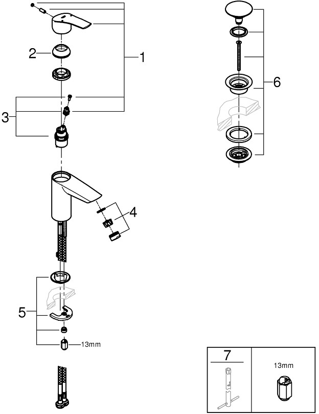 Смеситель Grohe Eurosmart 23988003 детальное изображение - 4
