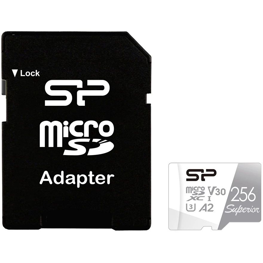 Карта памяти Silicon Power Superio MicroSD + SD адаптер (SP256GBSTXDA2V20SP), 256 Гб детальное изображение - 2