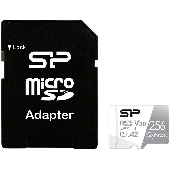 Карта памяти Silicon Power Superio MicroSD + SD адаптер (SP256GBSTXDA2V20SP), 256 Гб №2