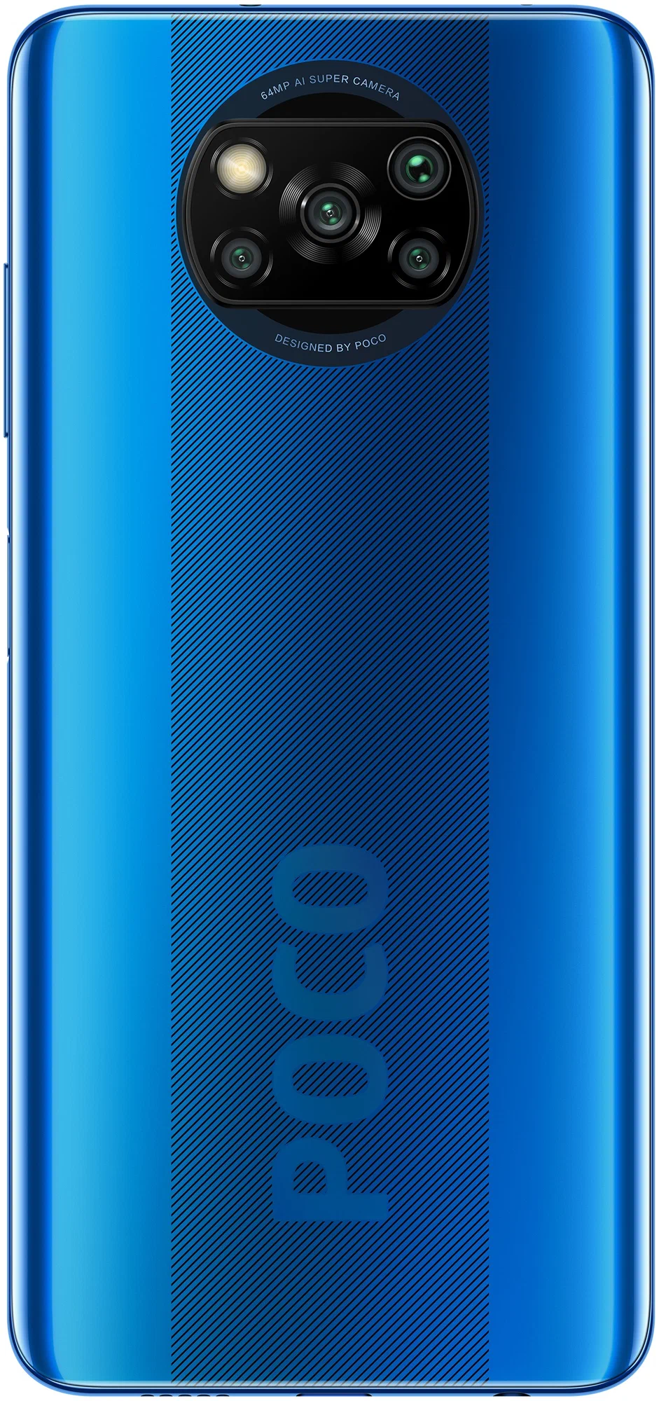 Смартфон Xiaomi POCO X3 128 ГБ, Синий кобальт, Dual nano SIM детальное изображение - 5