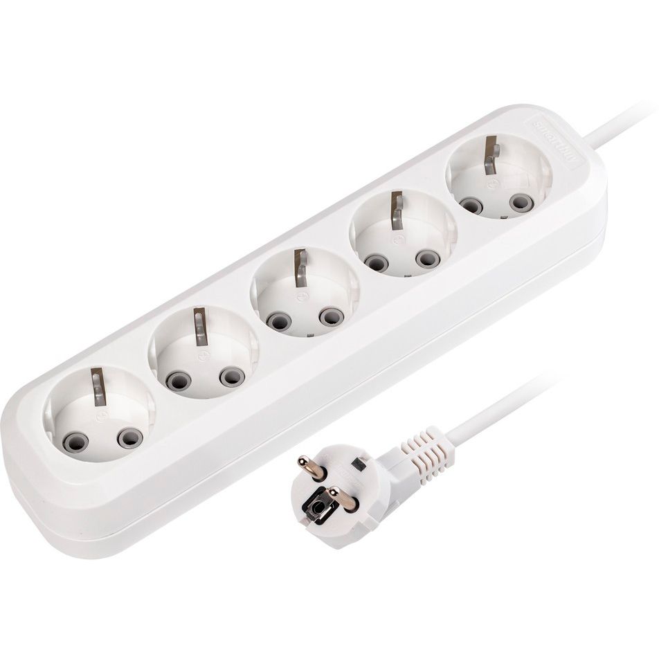 Сетевой удлинитель SmartBuy SBE-16-5-03-Z, 3 м, Белый детальное изображение - 1