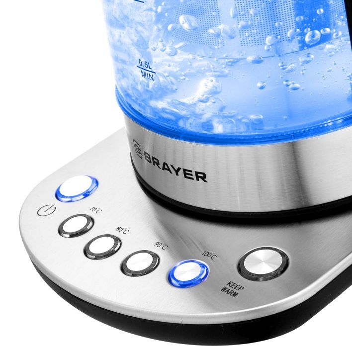 Электрический чайник Brayer BR1028 1.7 л, Серебристый детальное изображение - 3