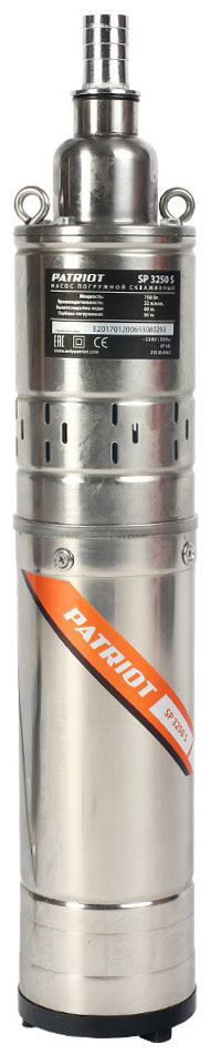 Насос Patriot SP 3250 S, 32 л/мин, 32 мм, напор 80 м, d=25 мм, 750 Вт, Серый детальное изображение - 1