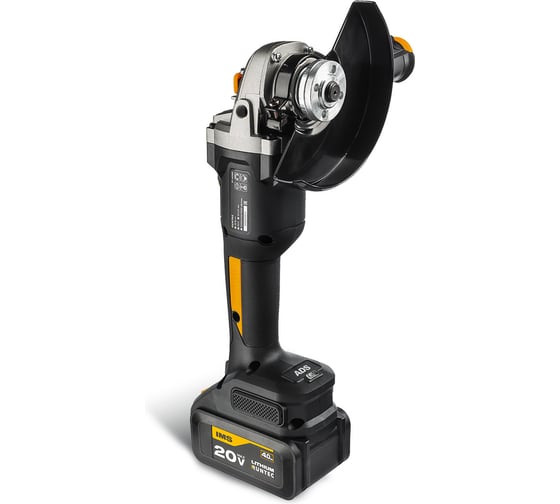 Шлифмашина RUNTEC PRO угловая, аккумуляторная, 20В, 2*4Ач, RT-AG900, 125 мм, 9000 об/мин, 900 Вт №3